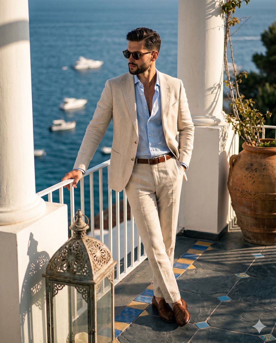 Preview image for Mediterranean Riviera Editorial Portrait prompt