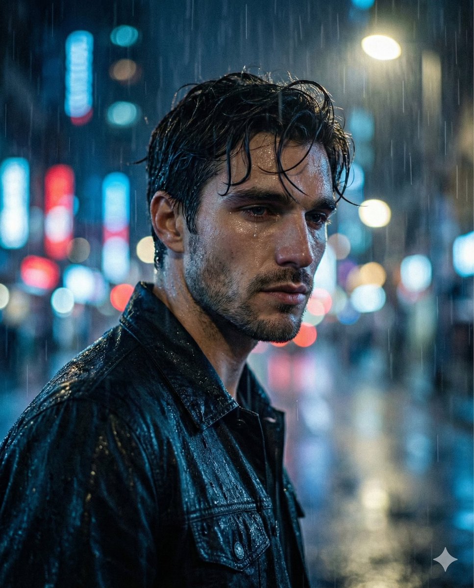 Preview image for Melancholic Sad Boy in the Rain (Reference Face) prompt