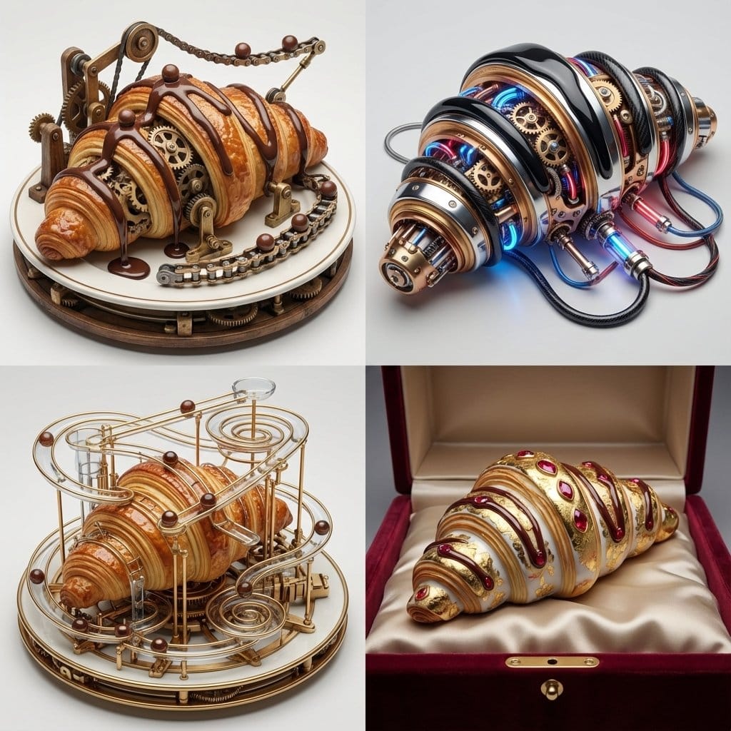 Michelin-Star Chef Fantasy Food Re-imagination Grid - AI提示詞