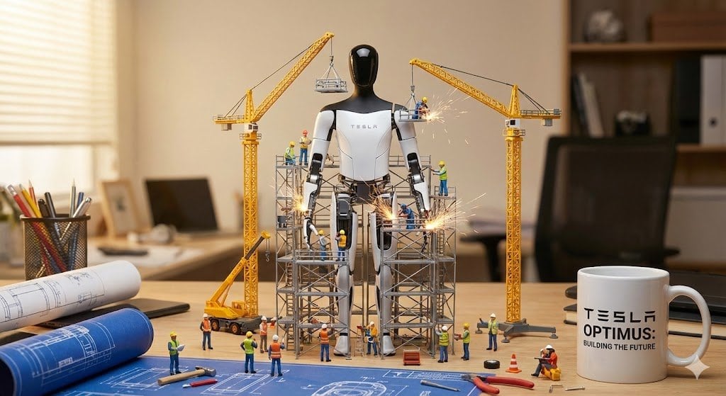 Miniature Construction Site Ad for a Product - KI-Prompt