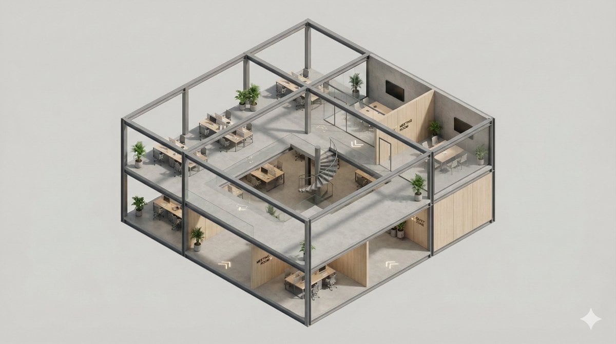 Minimalist 3D Isometric Architectural Diorama - نص توجيهي للذكاء الاصطناعي