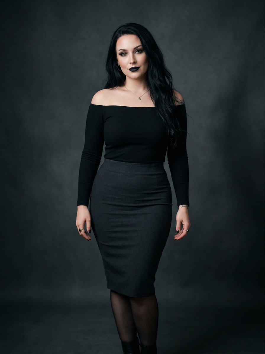 Modern Gothic Portrait in Black