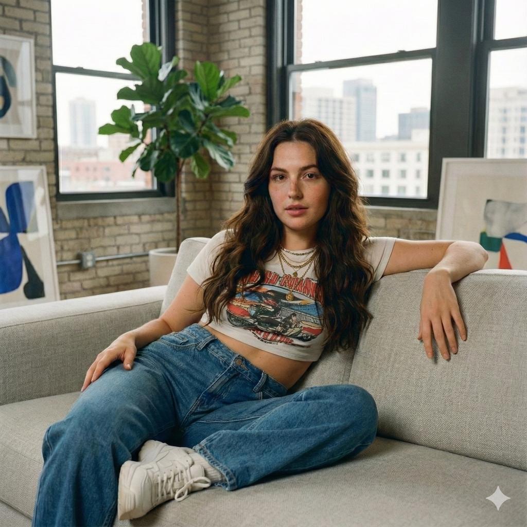 Modern Loft Lifestyle Editorial Portrait Prompt - KI-Prompt