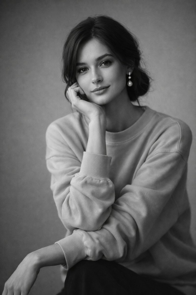 Preview image for Monochromatic Studio Portrait prompt