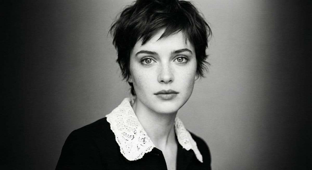 Monochrome cinematic portrait of young woman - AI Generated Character Style Image Example