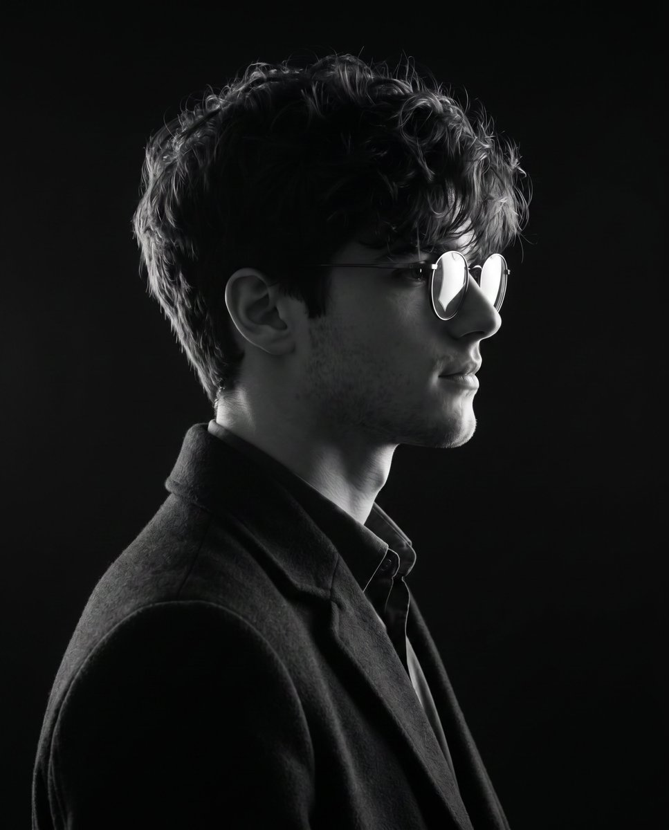 Preview image for Monochrome Side-Profile Silhouette prompt