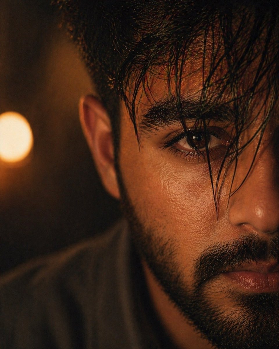 Preview image for Moody Cinematic Close-up Male Portrait prompt