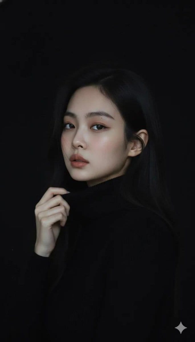 Preview image for Moody Cinematic Portrait in Black Turtleneck prompt