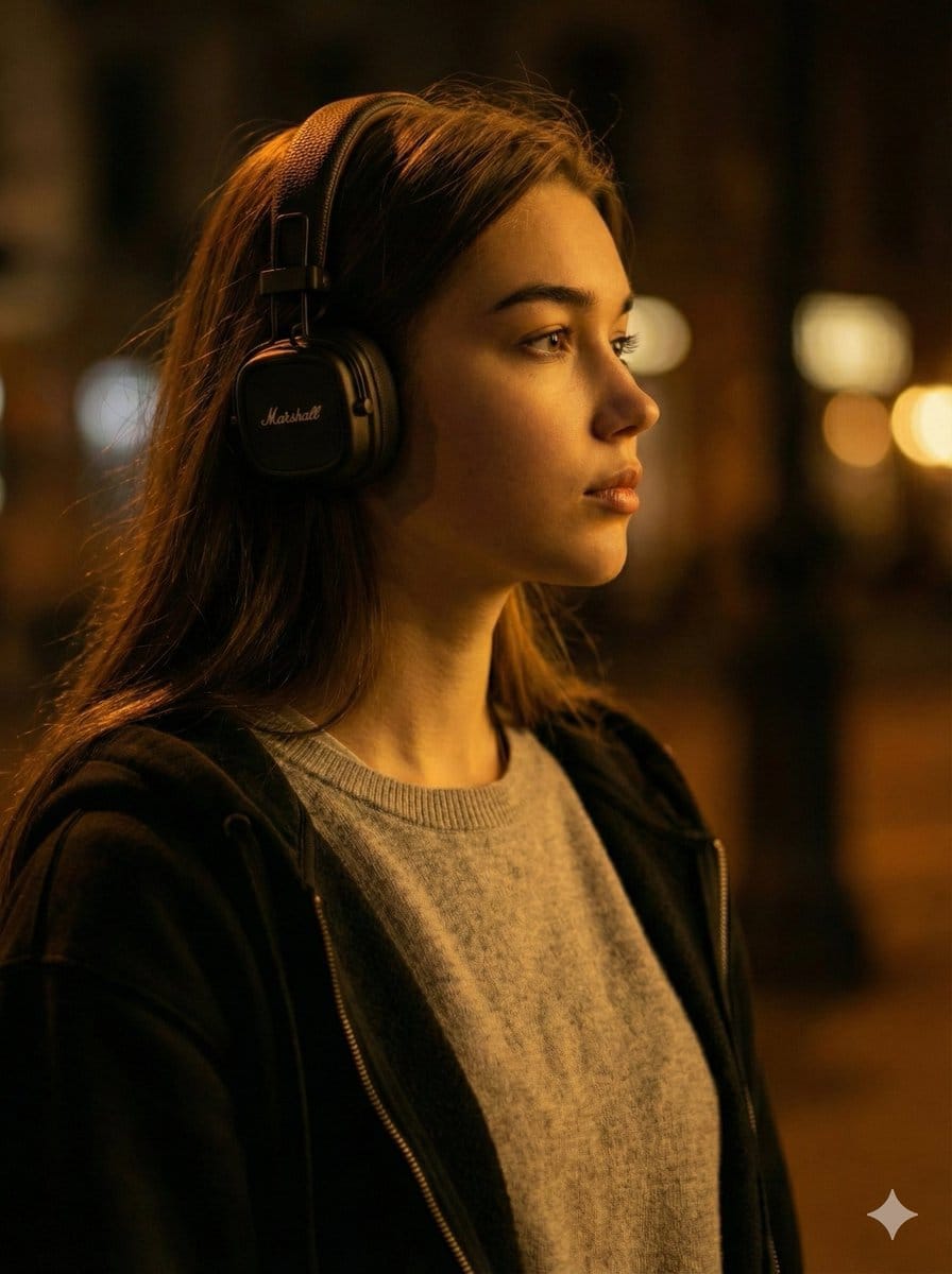 Moody Cinematic Profile Portrait Prompt - Промпт ИИ