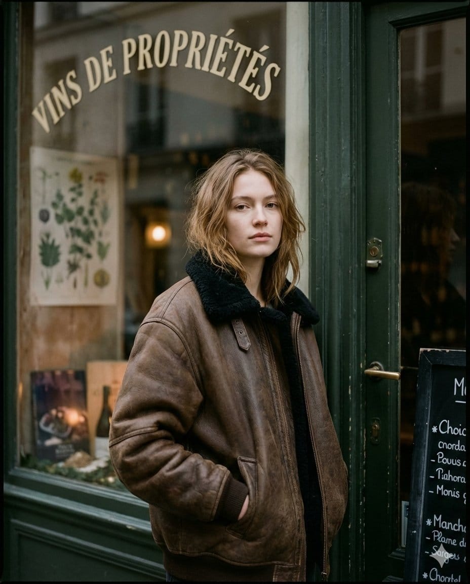 Moody Paris Street Editorial Portrait - AI 프롬프트