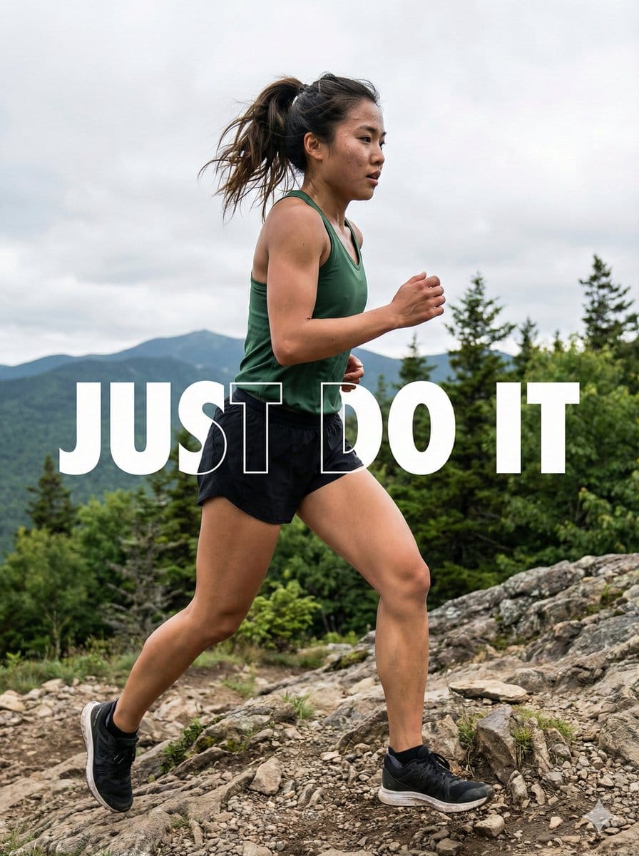 Motivational Trail Running Action Shot Prompt - Prompt de IA
