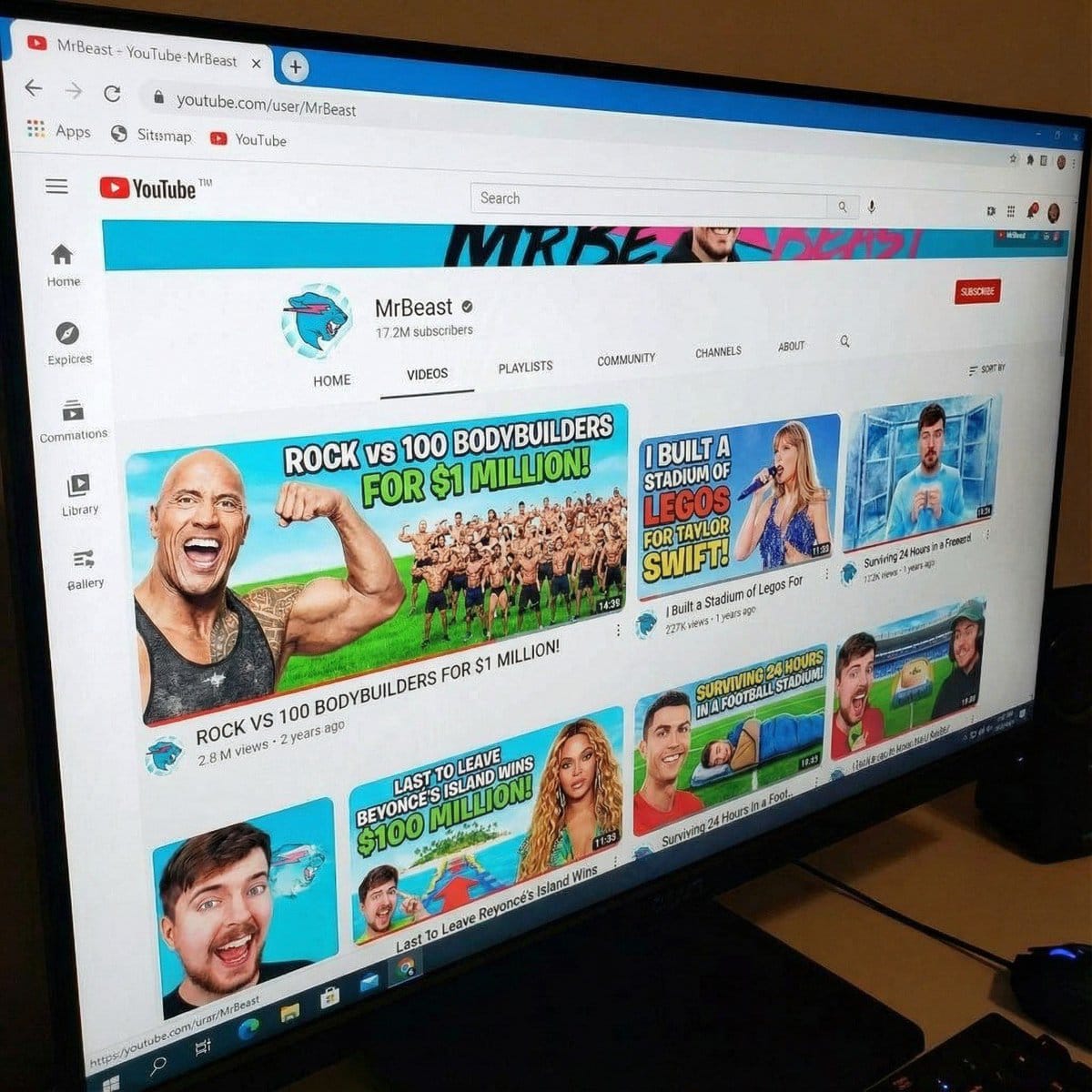 MrBeast-style YouTube channel redesign - AI Generated Realistic Style Image Example