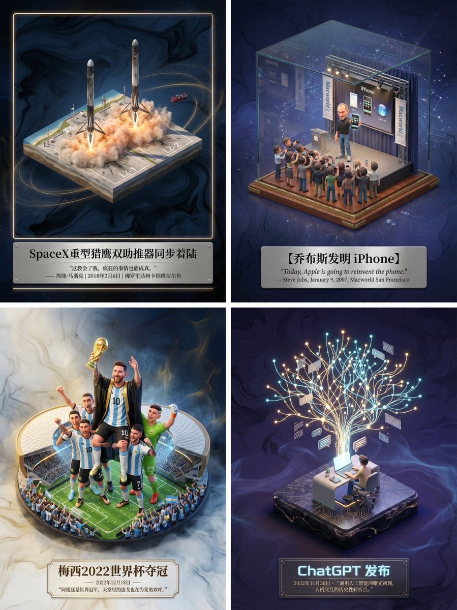 Museum-Grade 3D Diorama Poster for Historical Events - AI提示词
