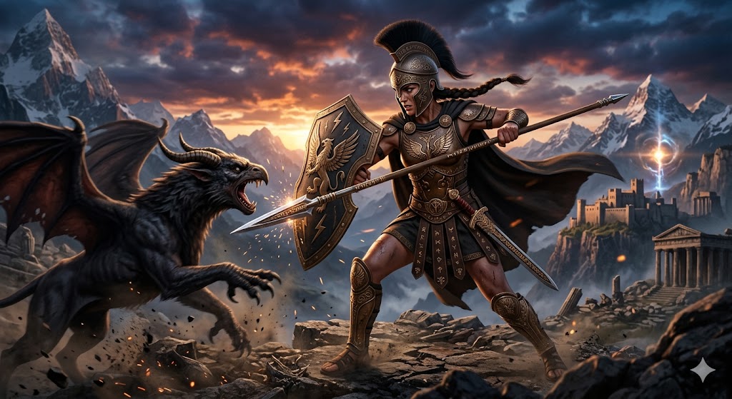 Preview image for Nano Banana Pro Image Generation of a Mythological Warrior prompt