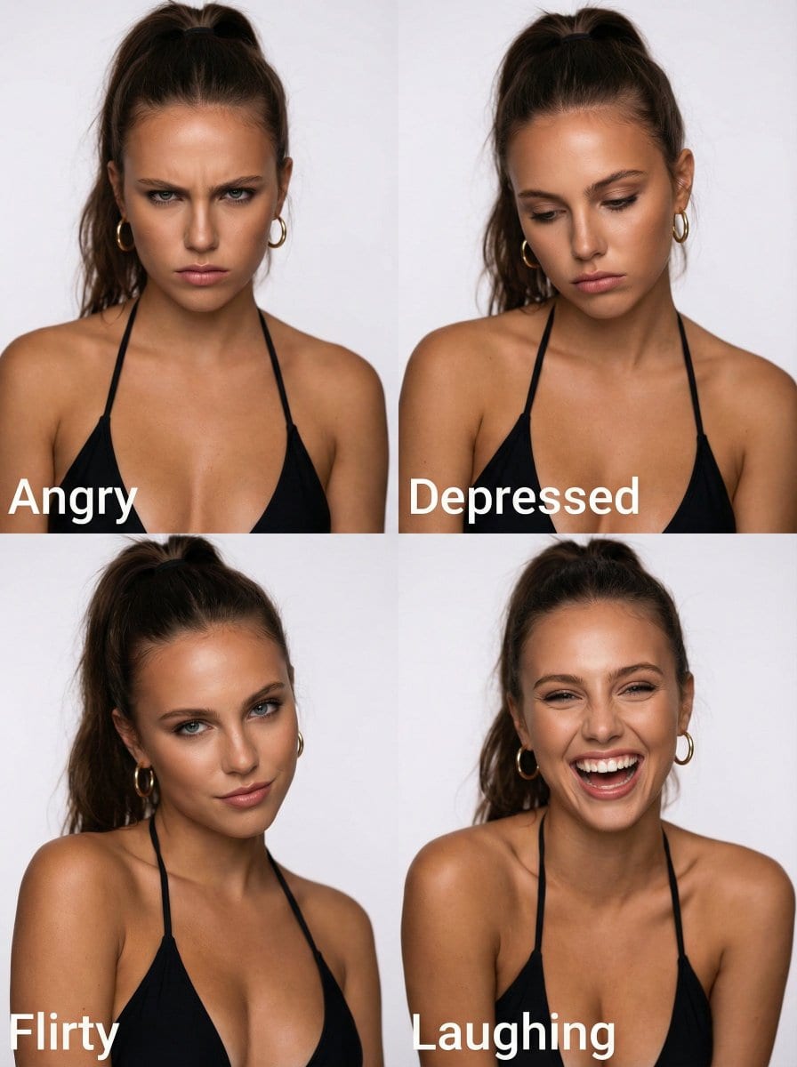 Nano Banana Pro JSON Prompt for 4-Photo Collage of Moods - Промпт ИИ