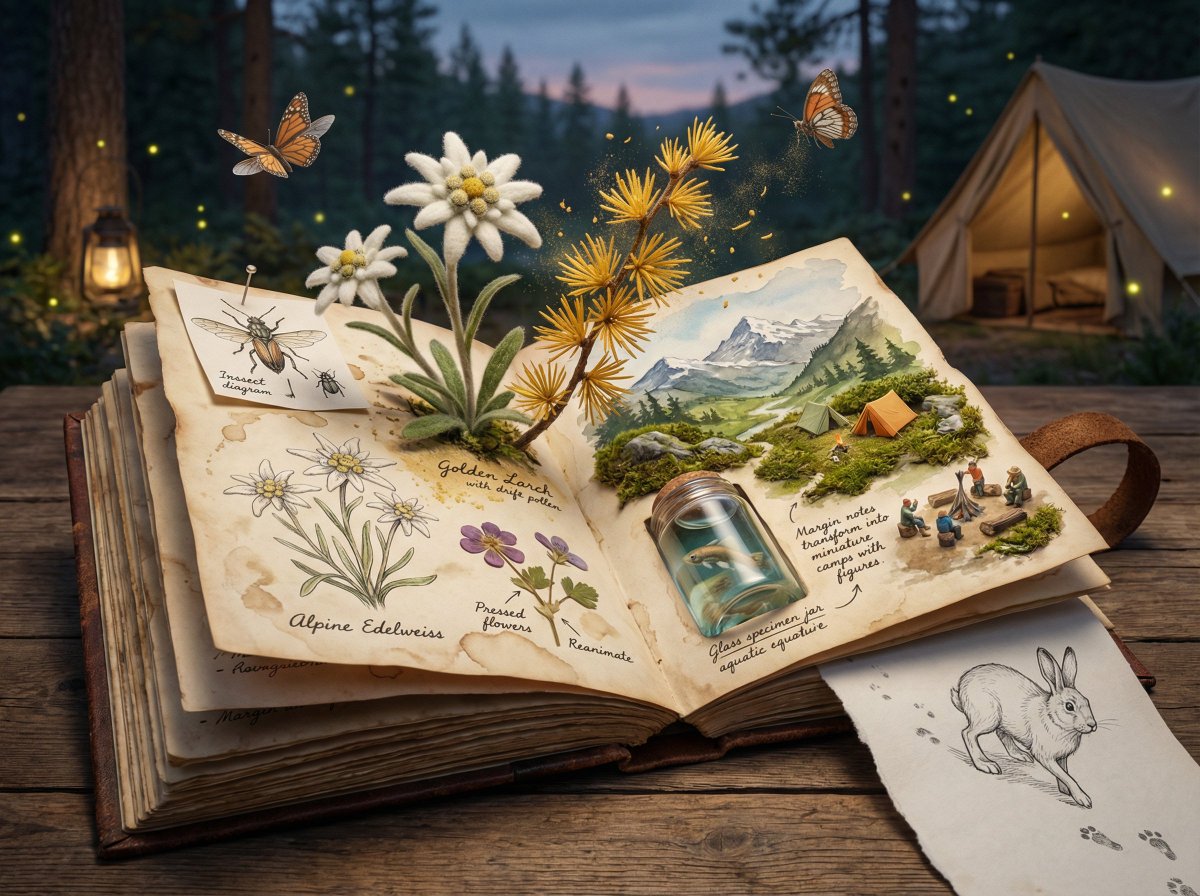Preview image for Naturalist Field Journal Ecosystem Scene prompt
