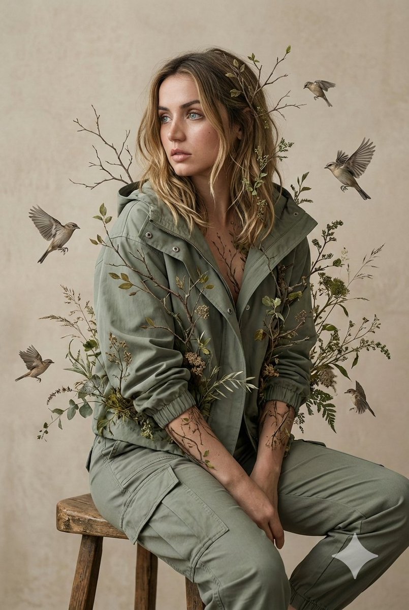 Nature-Human Fusion Editorial Portrait Prompt