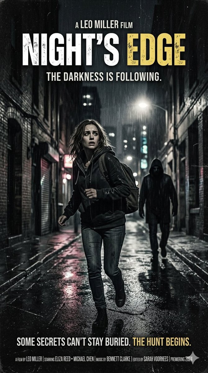 Preview image for Neo-noir psychological thriller movie poster prompt