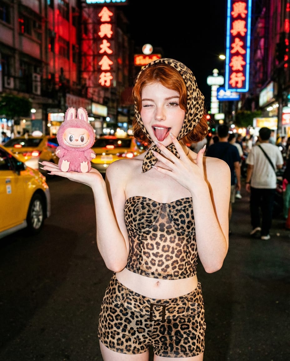 Neon City Nightlife Fashion Editorial Prompt - AI 프롬프트