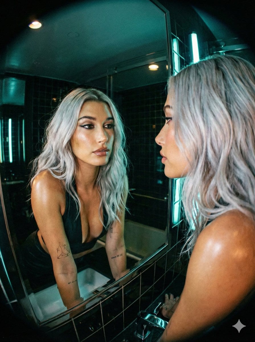 Preview image for Neon Noir Wide-Angle Cinematic Portrait Prompt in JSON prompt