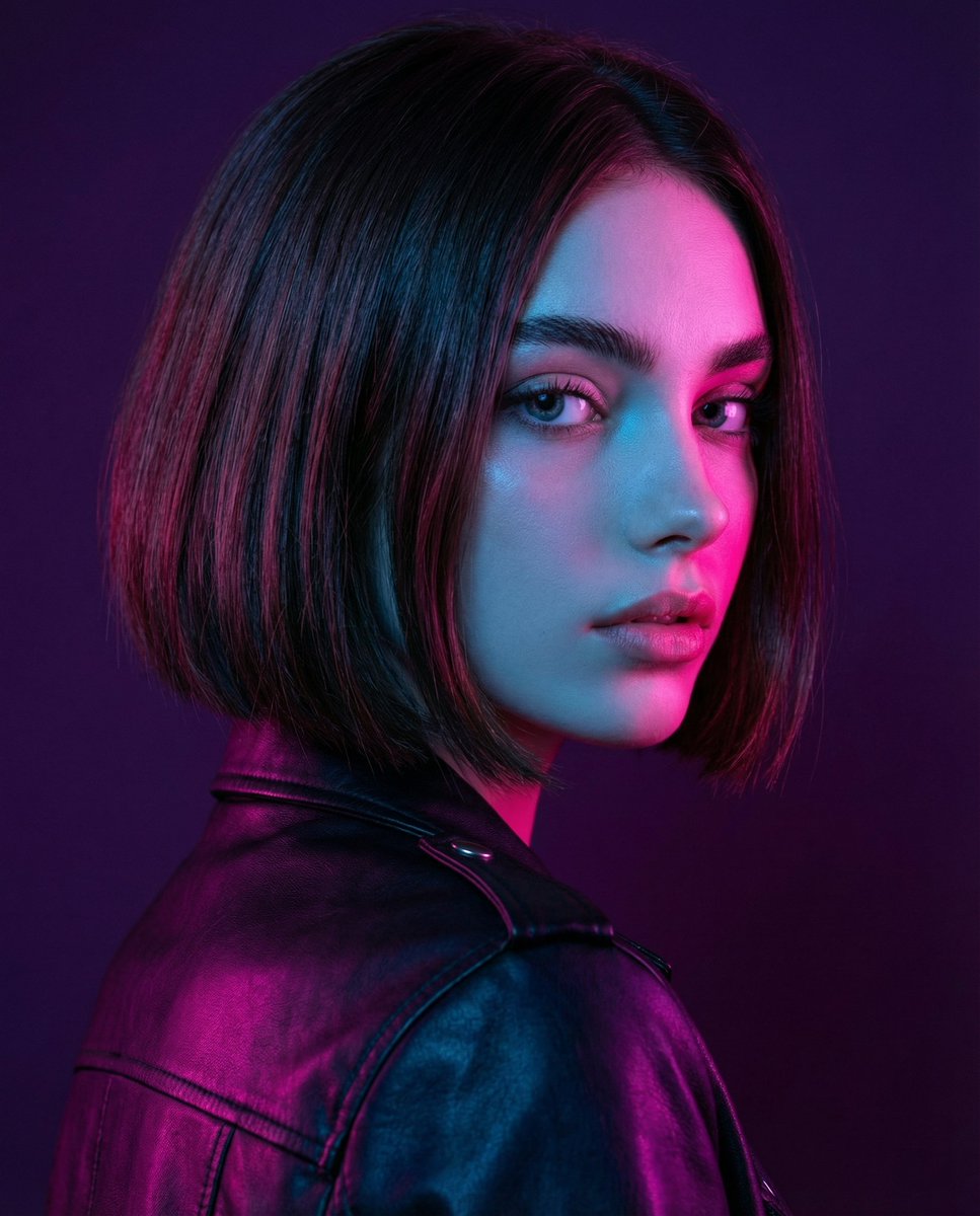 Neon Portrait Prompt - AI Art AI Generated Artwork