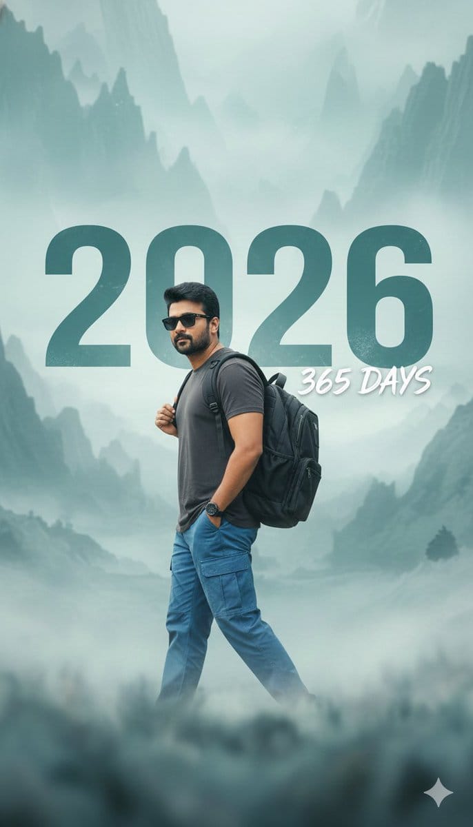 New Year 2026 Cinematic Photo with Text Overlay - AI Prompt