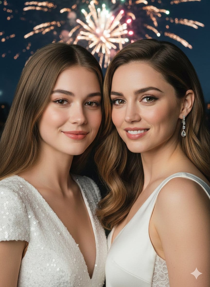 New Year Celebrity Portrait Merge Prompt (Ana de Armas)