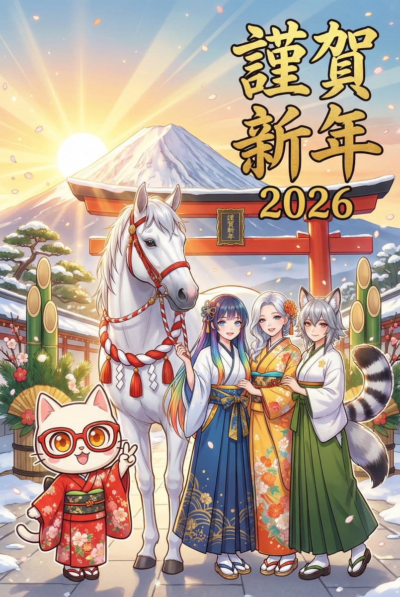 New Year's Card Generation with Character Synchronization and Typography - Prompt IA