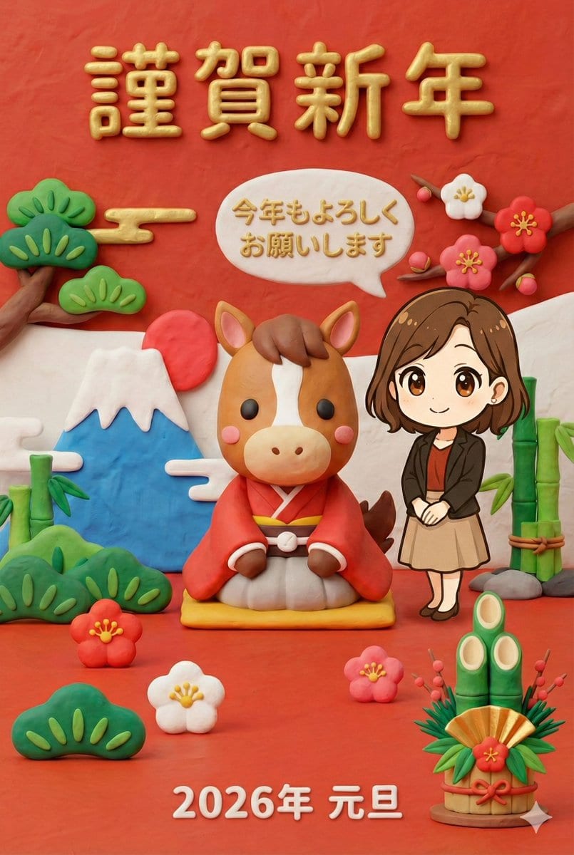 New Year's Greeting Image Generation in Claymation Style - Prompt IA