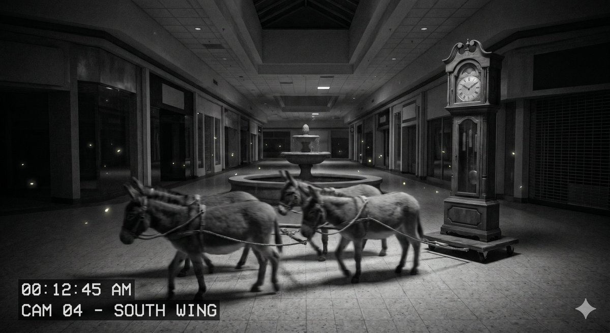 Preview image for Nighttime CCTV Donkey Footage prompt