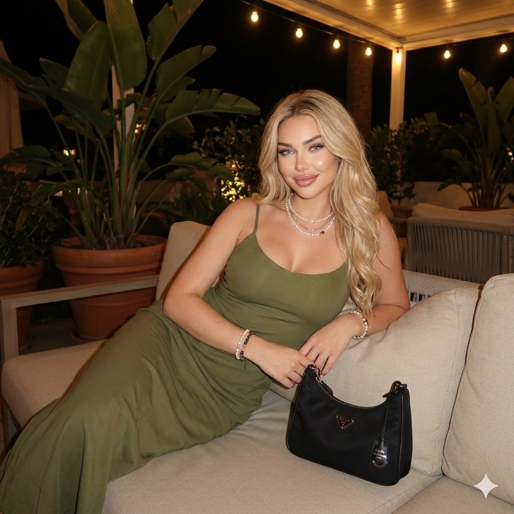 Preview image for Nighttime Outdoor Lounge Portrait prompt
