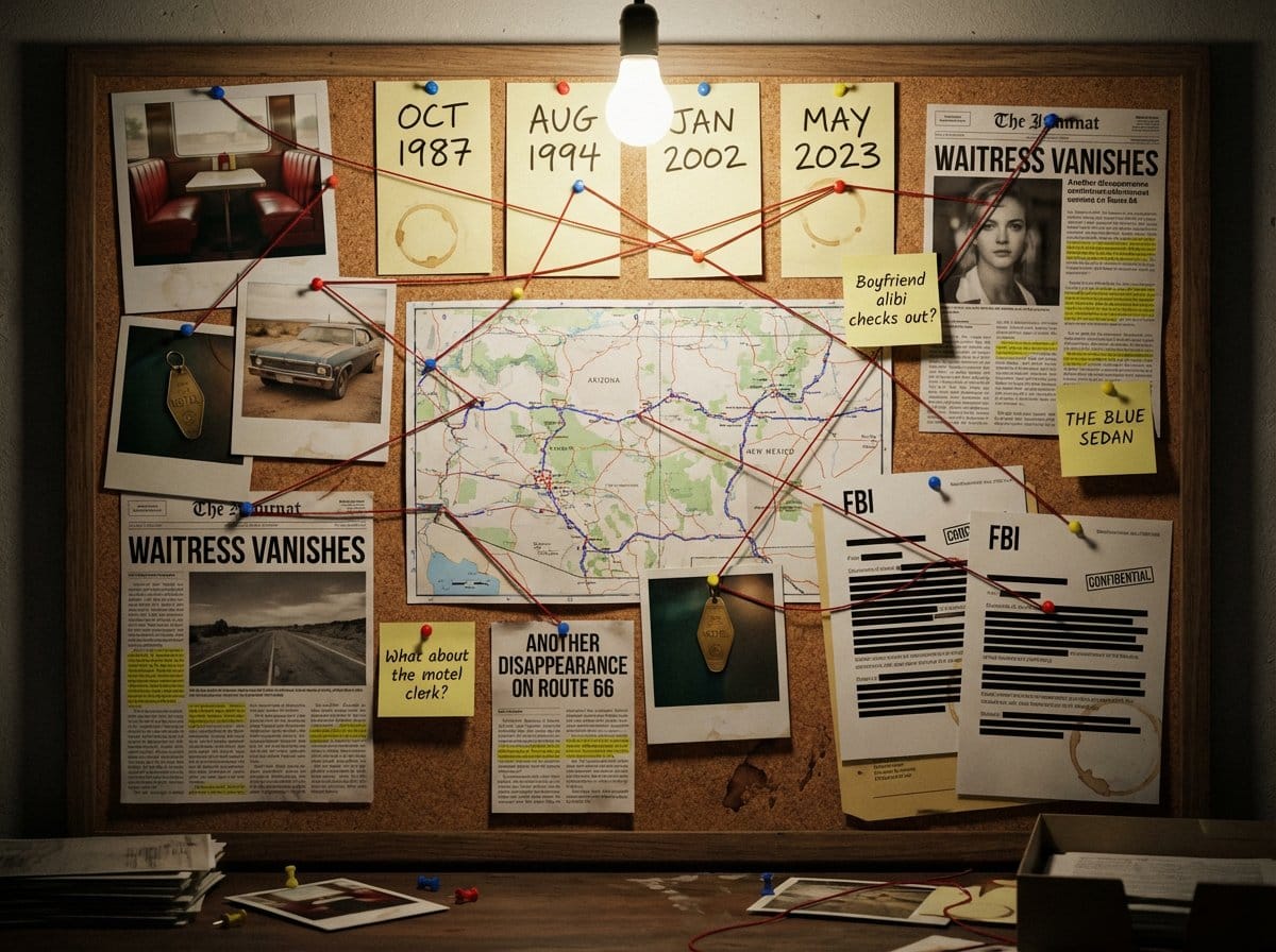 Noir Detective Evidence Board Visualization - Prompt IA