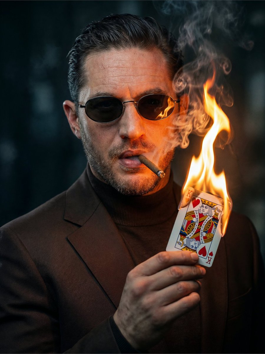 Preview image for Noir Man with Burning Card prompt