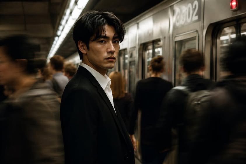 Preview image for Noir Subway Editorial Film Still prompt