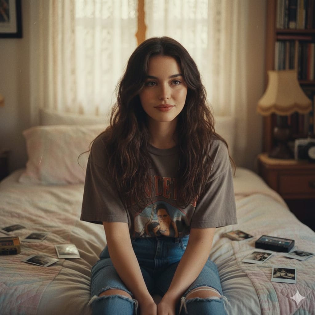Nostalgic 1990s Bedroom Portrait - AI Prompt