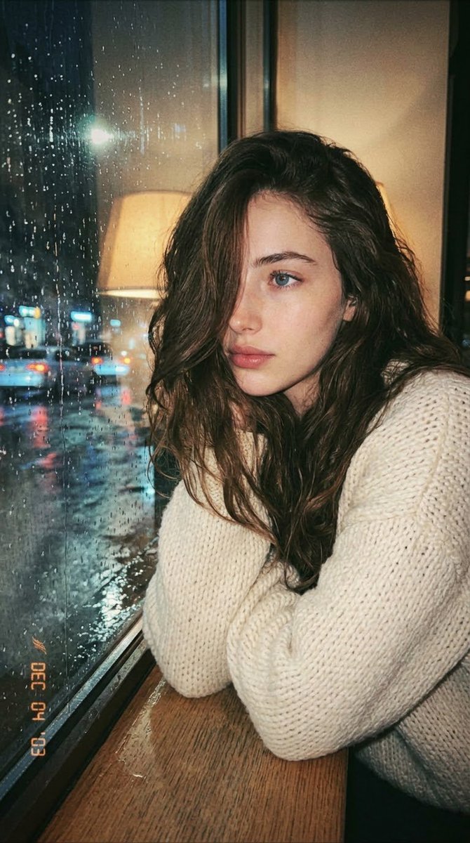Preview image for Nostalgic Rainy Window Portrait prompt