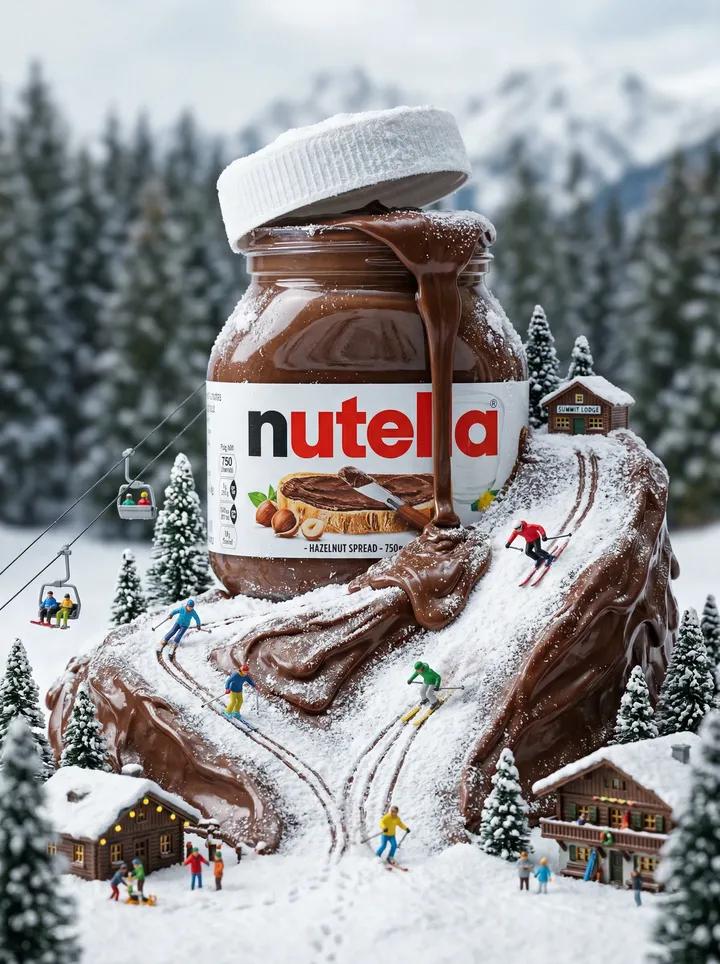 Preview image for Nutella Miniature Winter World Video Prompt (JSON) prompt