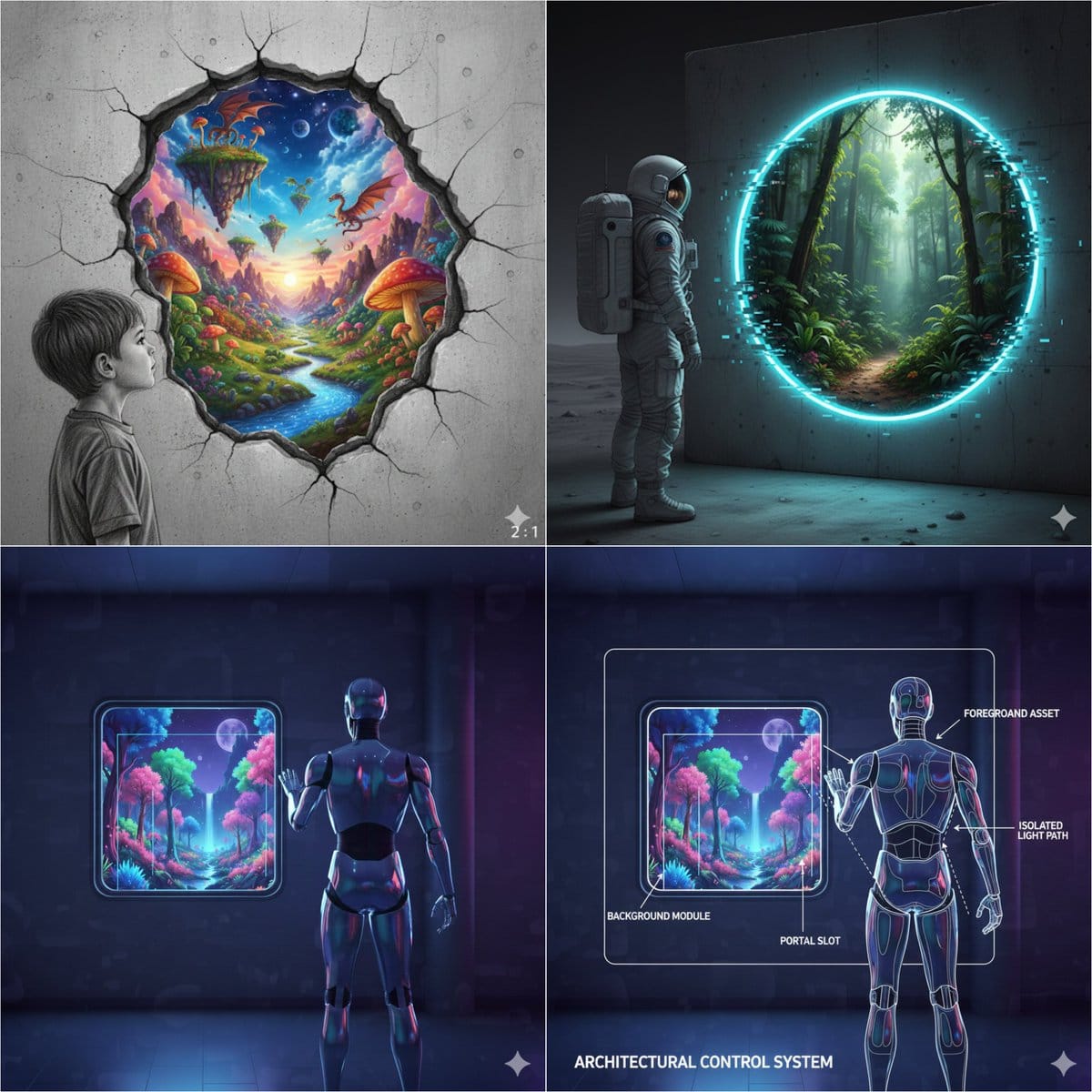Object-Oriented prompt for controlling foreground and background - AI Generated AI Art Style Image Example