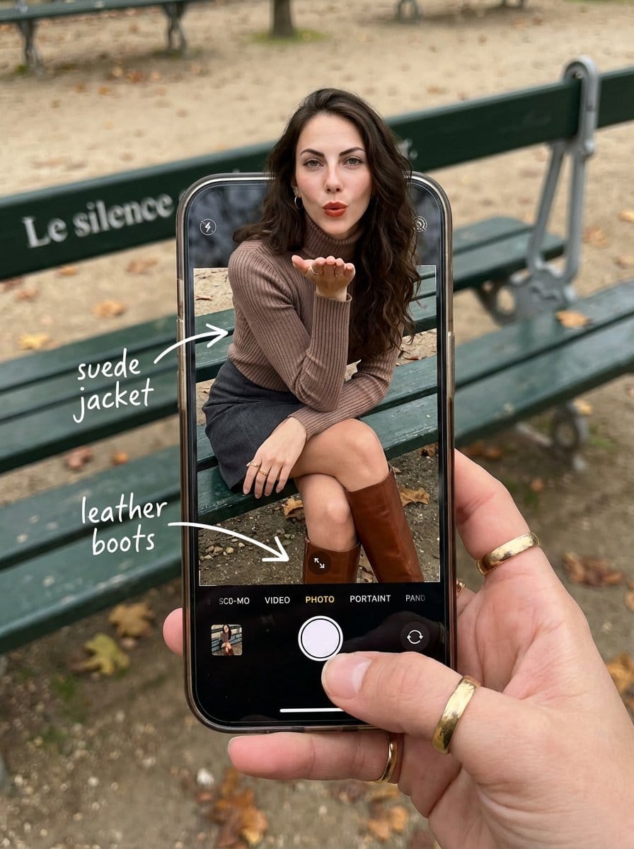 OOTD Breakdown Smartphone Pop-out Illusion - AI 프롬프트