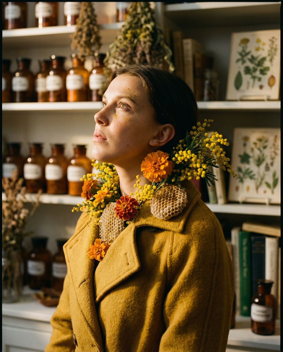 Preview image for Organic Golden Alchemy Surreal Portrait prompt