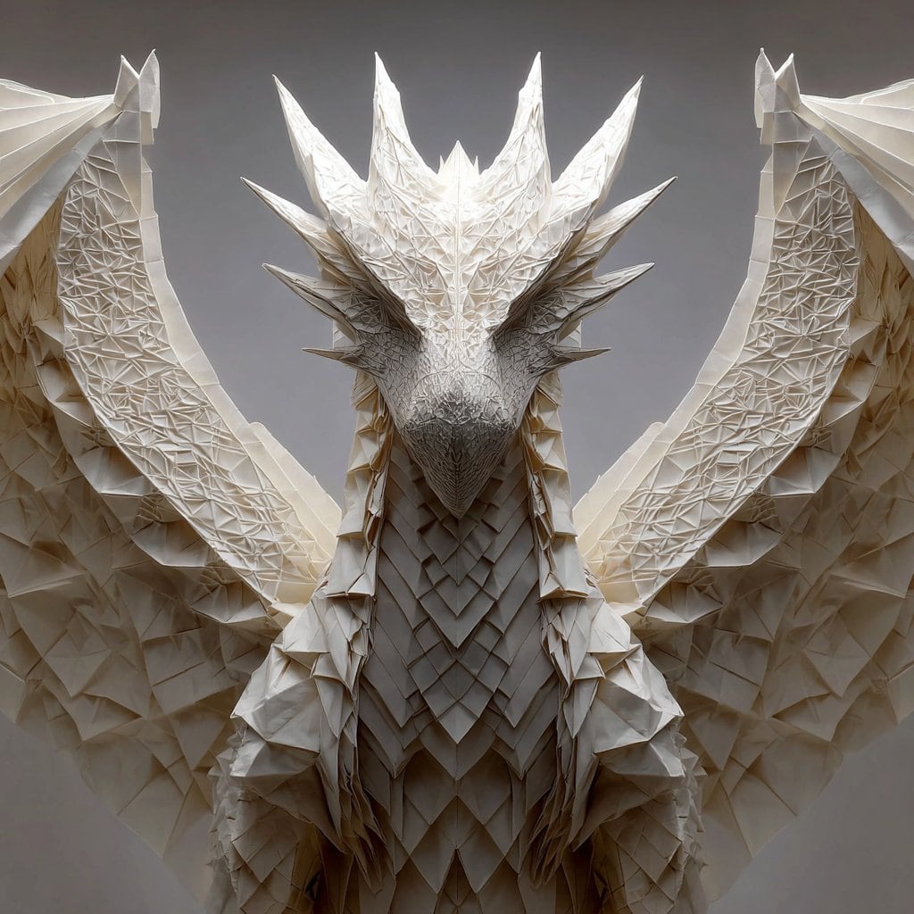 Origami-style step-by-step folding instructions - AI Generated Character Style Image Example