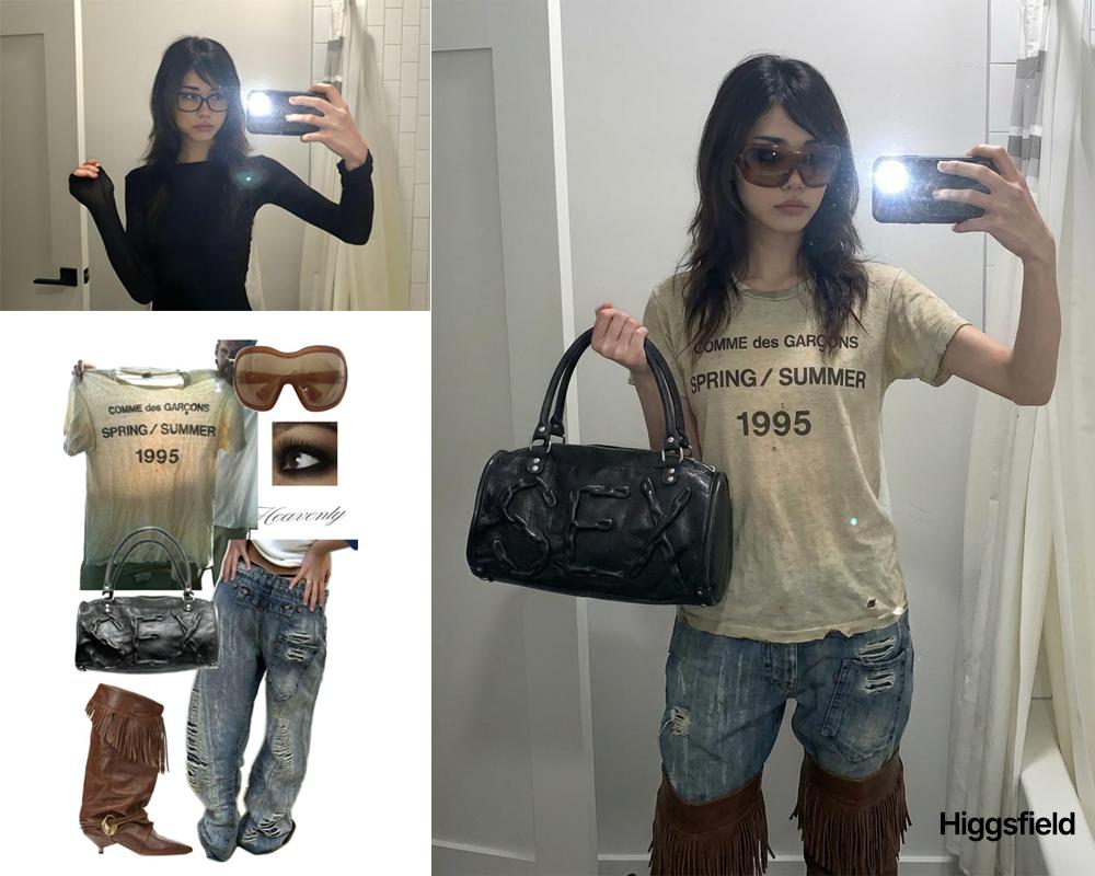 Outfit transfer between two images - AI Generated Character Style Image Example