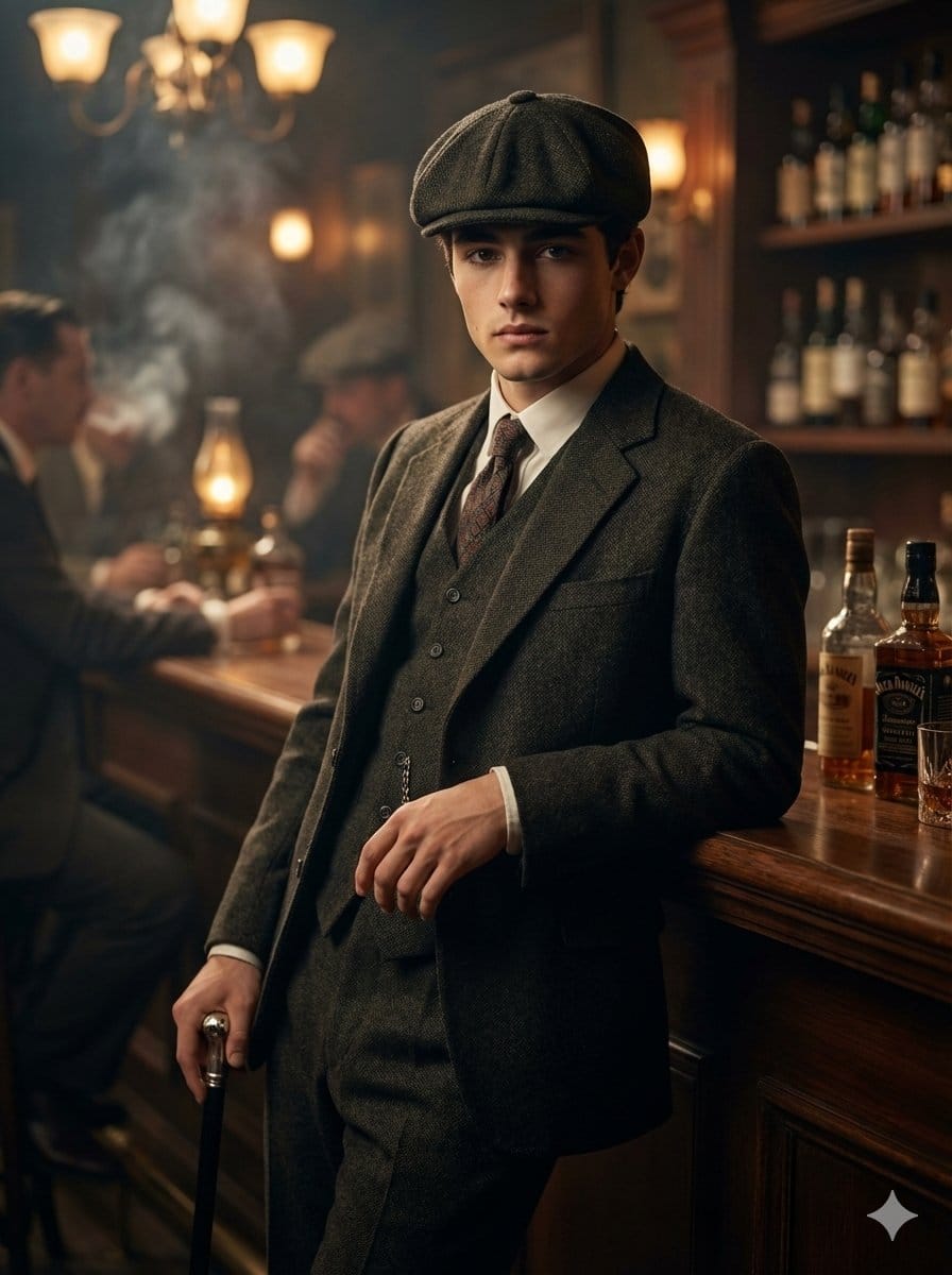 Peaky Blinders Inspired Cinematic Portrait - Prompt de IA