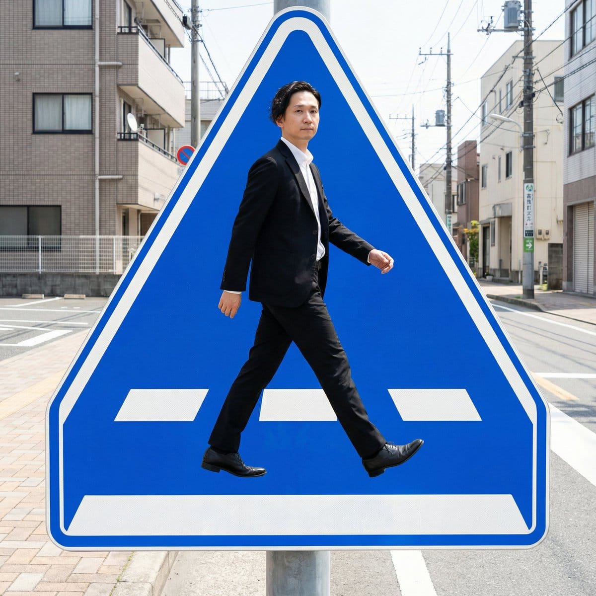 Preview image for Pedestrian Markings as Personal Silhouette prompt