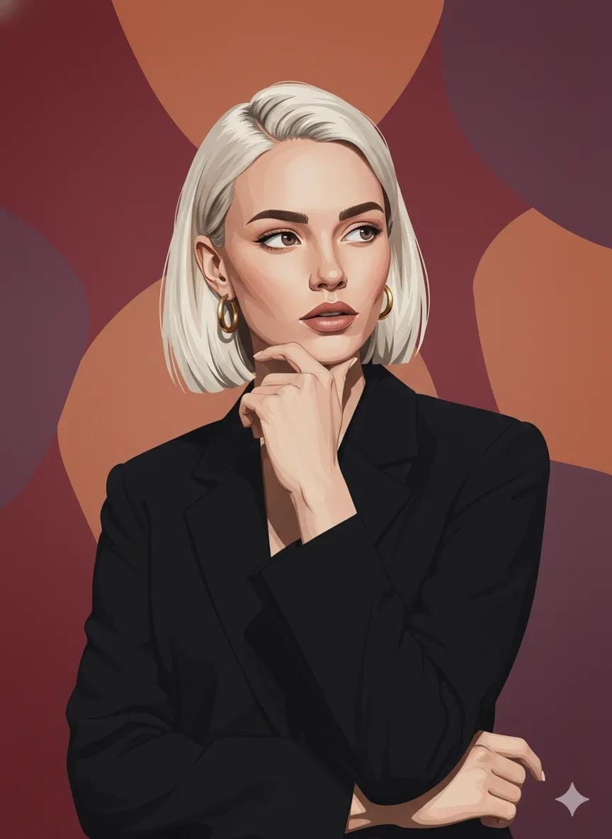Photo to Vector Art Illustration - AI Generated Character Style Image Example