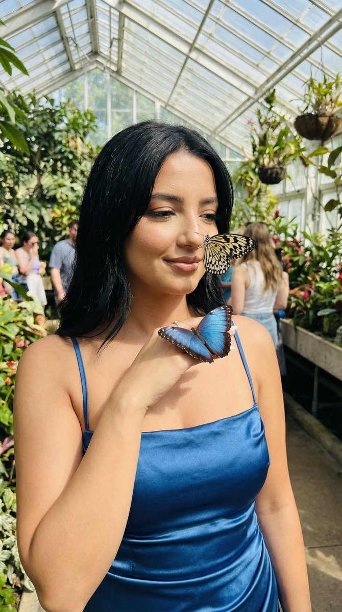 Preview image for Photoreal Cinematic Portrait in Butterfly Garden Prompt prompt