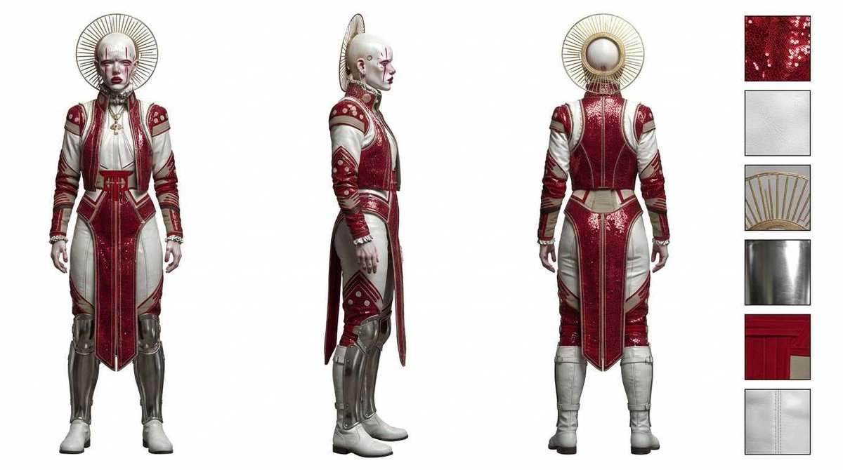 Photorealistic Character Design Sheet - AI Art AI Generated Artwork