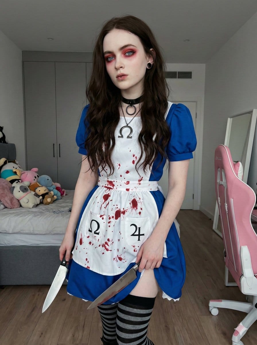 Photorealistic Cosplay of Alice: Madness Returns - Prompt de IA