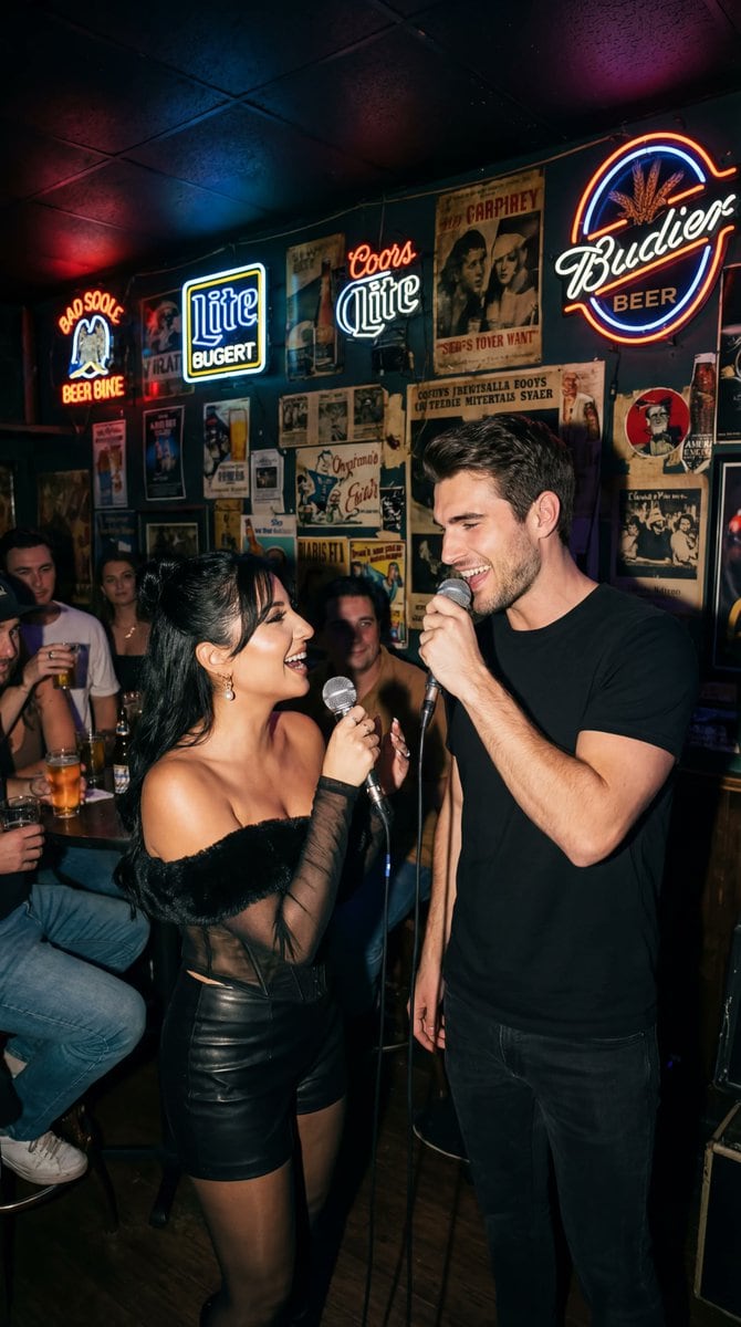 Photorealistic Flash Karaoke Duet Prompt - AI 프롬프트