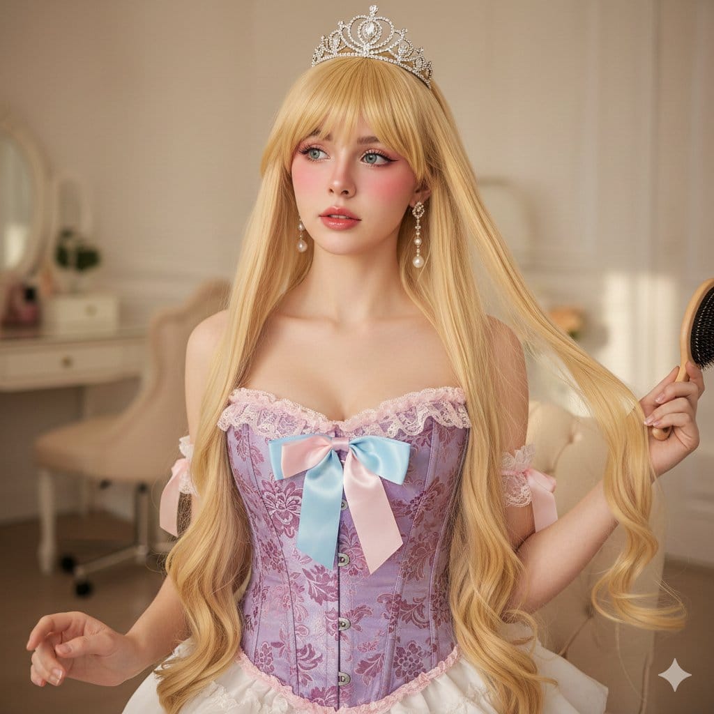 Photorealistic Princess-core Cosplay Portrait - AI 프롬프트